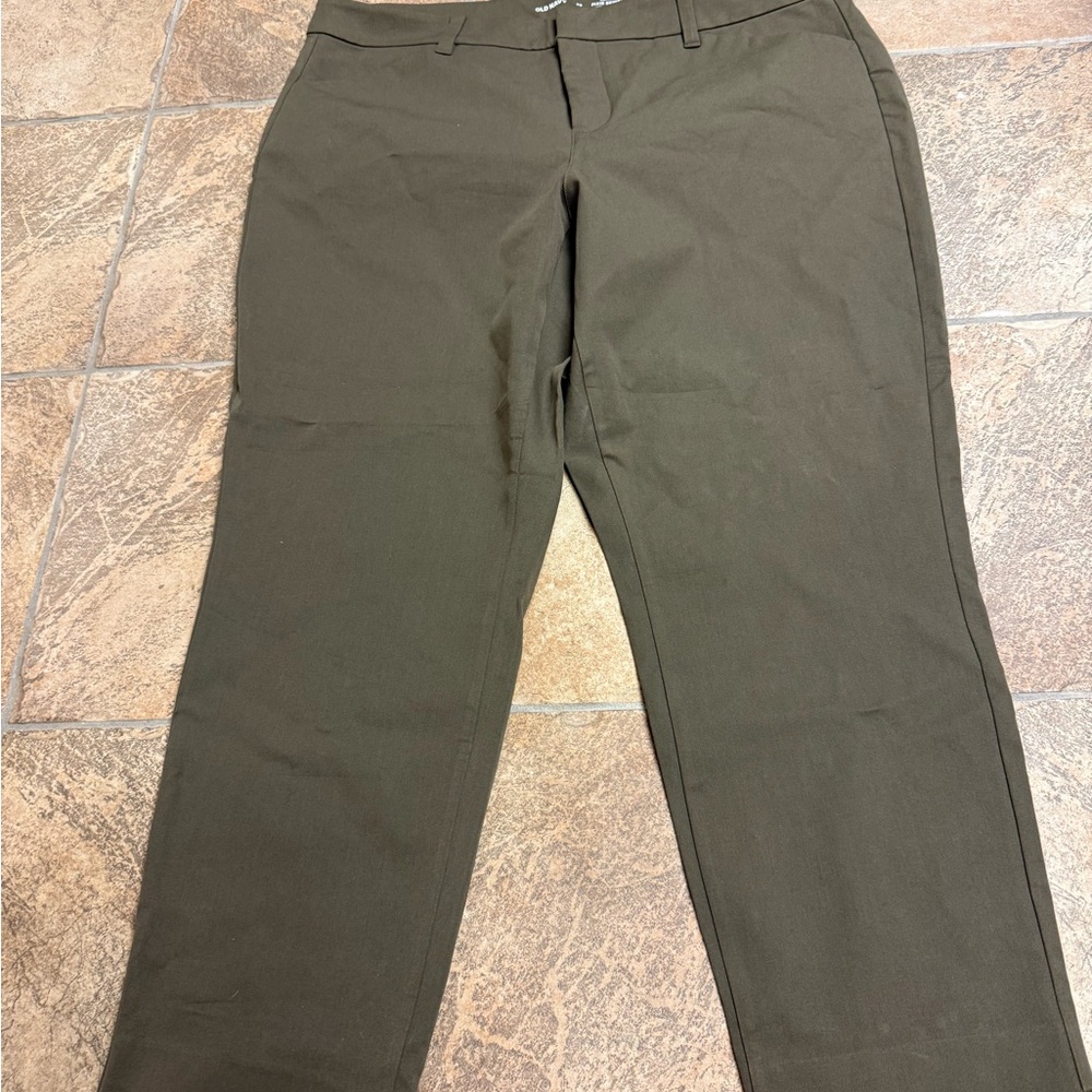 Old Navy Women's Brown High Rise Pixie Skinny Work Pants